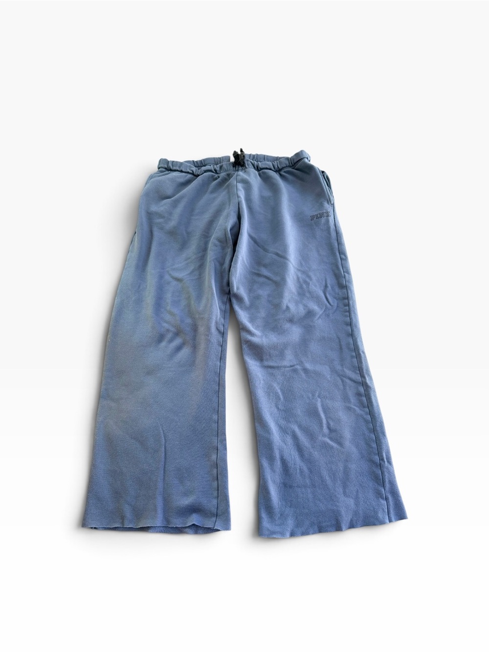 PINK Victoria's Secret Y2K Baggy Fleece Pants in Dusty Blue
